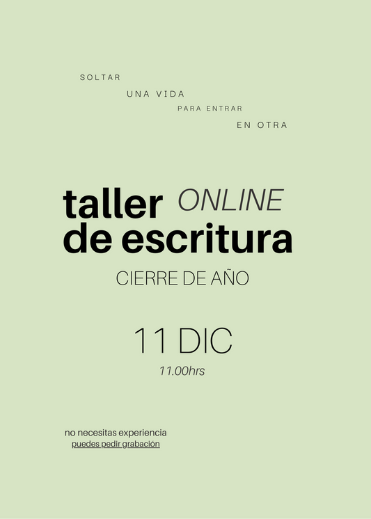 Taller de escritura CIERRE DE AÑ0