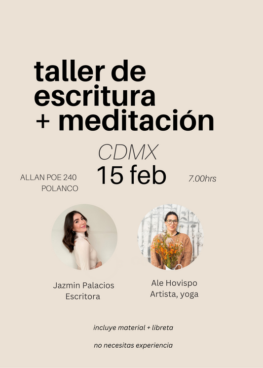 TALLER DE ESCRITURA CREATIVA + MEDITACIÓN