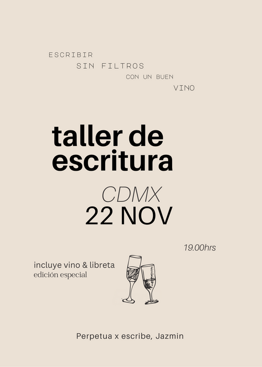 taller de escritura + vino